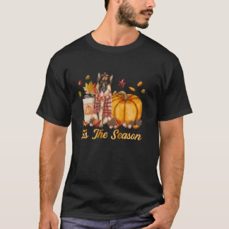 Tis The Season Pumpkin German Shepherd Fall Pumpki T-Shirt