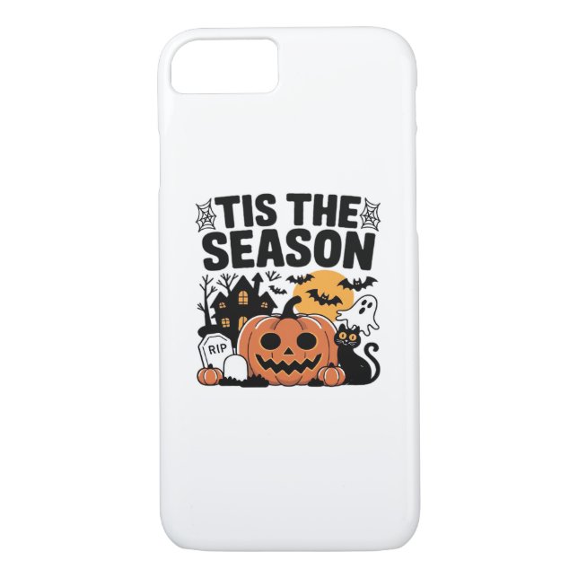 Tis The Season Pumpkin Halloween Fall Funny Cute T Case-Mate iPhone Case (Back)
