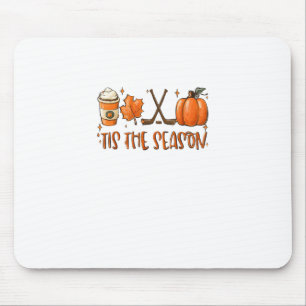 Tis The Season Pumpkin Latte Fall Leaves Thanksgiv Mouse Mat