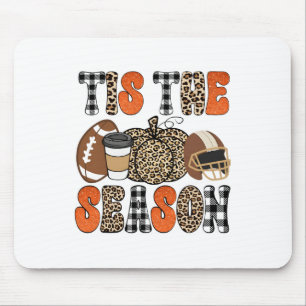 Tis The Season Pumpkin Leaf Latte Fall Thanksgivin Mouse Mat