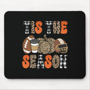 Tis The Season Pumpkin Leaf Latte Fall Thanksgivin Mouse Mat