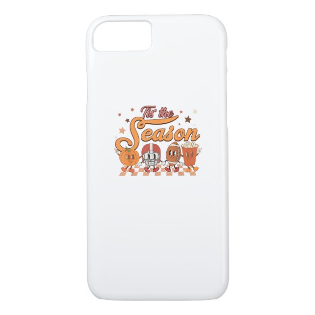 Tis The Season Pumpkin Leaf Latte Football Creativ Case-Mate iPhone Case (Back)
