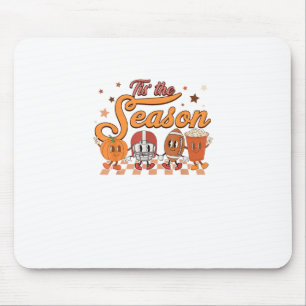 Tis The Season Pumpkin Leaf Latte Football Creativ Mouse Mat