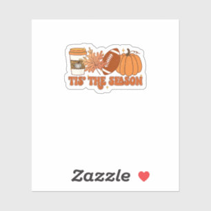 Tis The Season Pumpkin Leaf Thanksgiving Football 