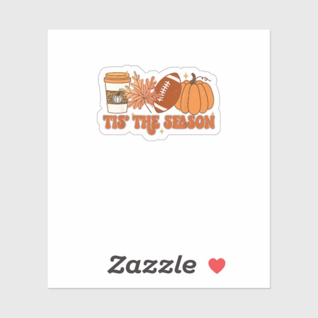 Tis The Season Pumpkin Leaf Thanksgiving Football  (Sheet)