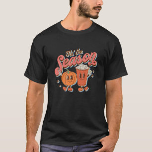 Tis The Season Pumpkin Retro Tee Spice Fall Autumn