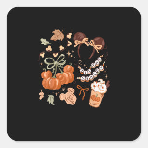 Tis The Season Pumpkin Season, Fall Harvest Autumn Square Sticker