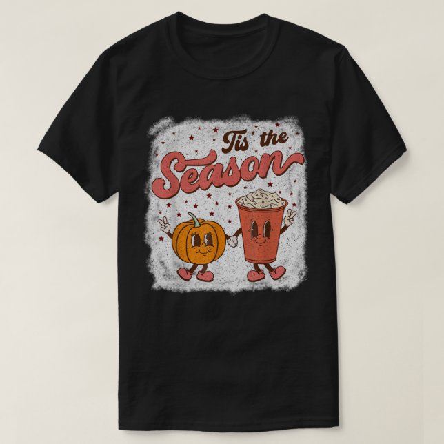 Tis The Season Pumpkin Shirt Spice Fall Autumn Hal (Design Front)