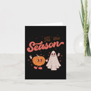 Tis The Season Pumpkin  Spice Fall Autumn Boo Hall Card