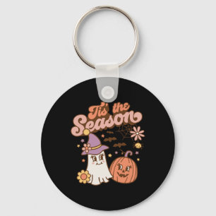 Tis The Season Pumpkin Spice Fall Autumn Halloween Key Ring