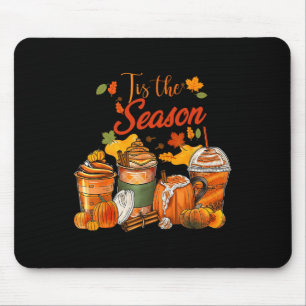 Tis The Season Pumpkin Spice Fall Autumn Halloween Mouse Mat