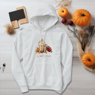 Tis the Season Pumpkin Spice Football Fall Autumn Hoodie