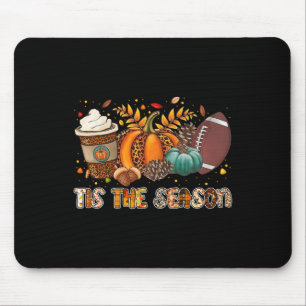 Tis The Season Pumpkin Spice Football Halloween Th Mouse Mat