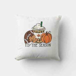 Tis The Season Pumpkin Thanksgiving Football Minim Cushion