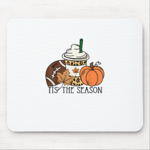 Tis The Season Pumpkin Thanksgiving Football Minim Mouse Mat