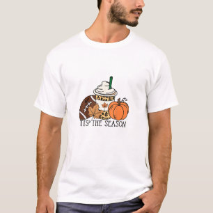 Tis The Season Pumpkin Thanksgiving Football Minim T-Shirt