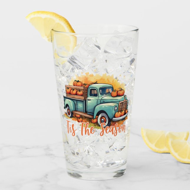 'Tis The Season Pumpkin Truck Glass (Front Ice)