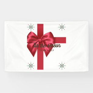 Tis The Season Red 3x5 Vinyl Banner