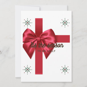 Tis The Season Red Invitation