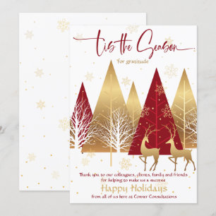 'Tis the Season Red Stylised Business Appreciation Invitation