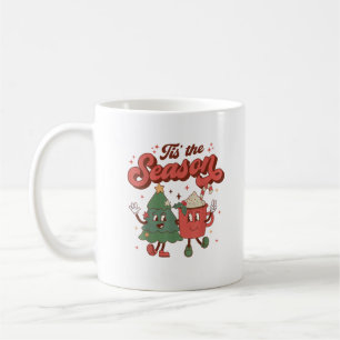 Tis The Season Retro Christmas 70s 80s Vintage Gro Coffee Mug