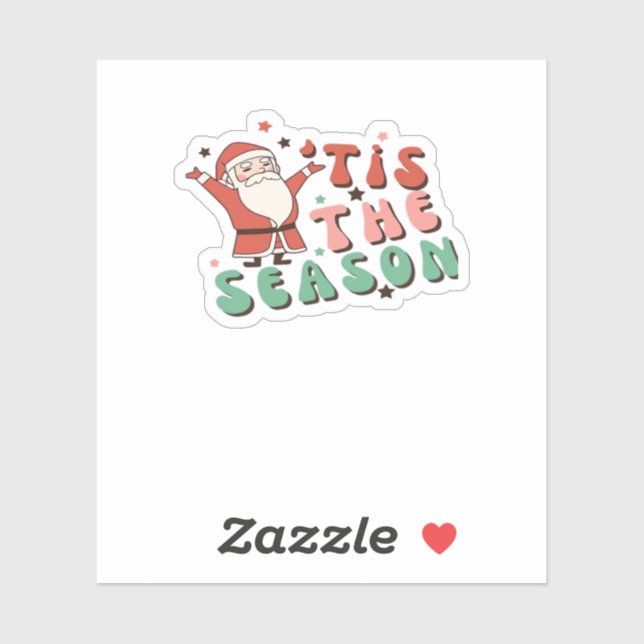 Tis The Season Retro Christmas Santa (Sheet)