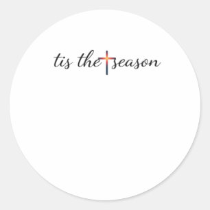 Tis The Season Retro Classic Classic Round Sticker