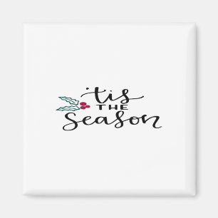 Tis The Season Retro Classic Design Magnet