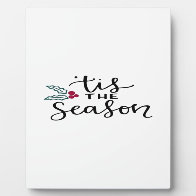 Tis The Season Retro Classic Design Plaque (Front)