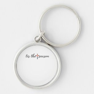 Tis The Season Retro Classic Key Ring