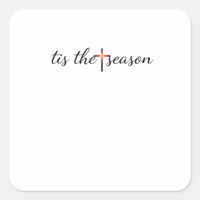 Tis The Season Retro Classic Square Sticker (Front)