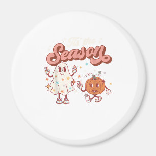 Tis The Season Retro Halloween Party Funny Graphic Magnet