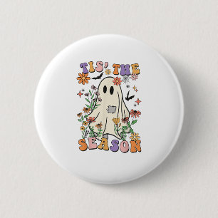 Tis The Season Retro Halloween Party Funny Trendy 6 Cm Round Badge