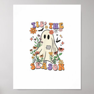 Tis The Season Retro Halloween Party Funny Trendy Poster