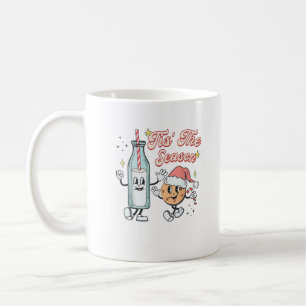 Tis The Season Retro Milk And Cookie Christmas Coffee Mug