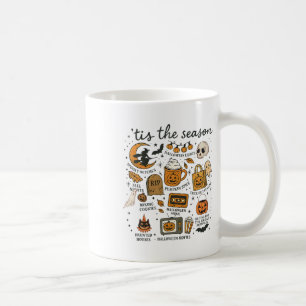 Tis The Season Retro Vintage Graphic Pumpkin Witch Coffee Mug