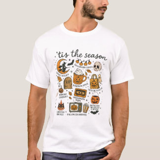 Tis The Season Retro Vintage Graphic Pumpkin Witch T-Shirt