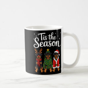 Tis The Season Rottweiler Christmas Santa Rottie D Coffee Mug