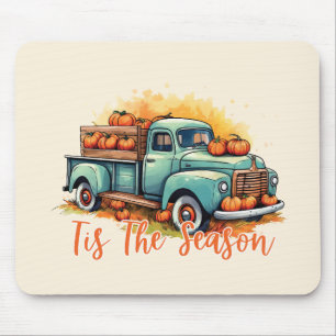 'Tis The Season – Rustic Truck with Pumpkins Mouse Mat