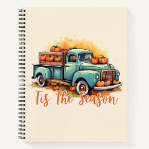 'Tis The Season – Rustic Truck with Pumpkins Notebook
