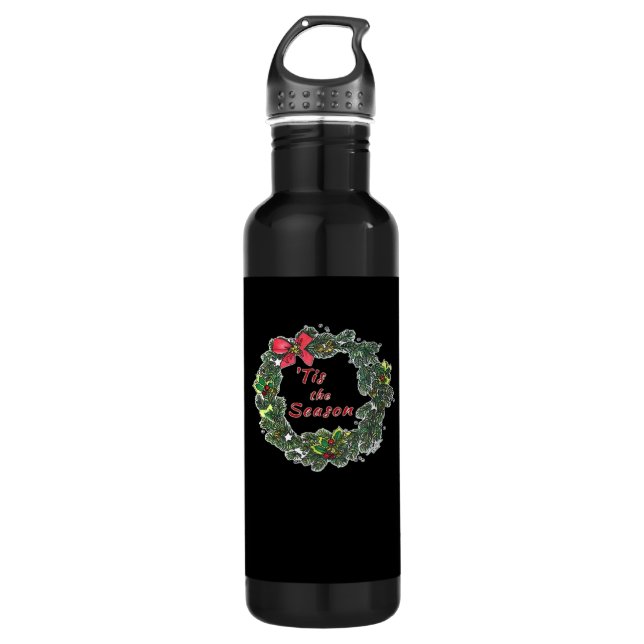 Tis The Season Shadowed 710 Ml Water Bottle (Front)
