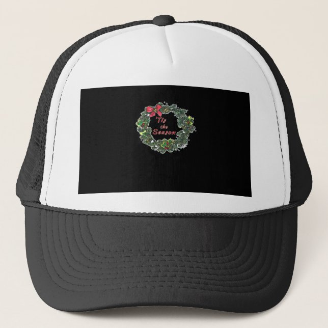 Tis The Season Shadowed Trucker Hat (Front)