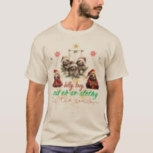 'Tis the Season Sloth" Jolly Lazy Tee