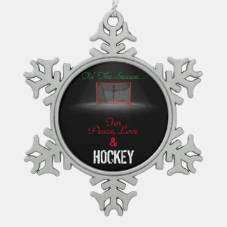 TIS' THE SEASON SNOWFLAKE PEWTER CHRISTMAS ORNAMENT