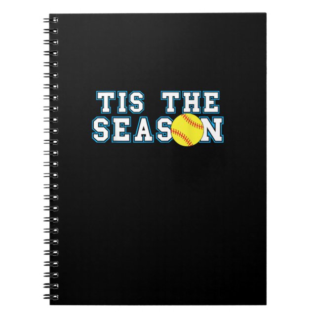 Tis The Season Softball Coach Creative Casual Notebook (Front)