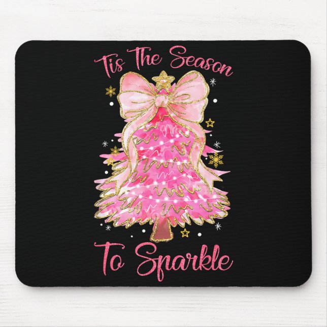 Tis The Season Sparkle Christmas Tree Xmas Women G Mouse Mat (Front)