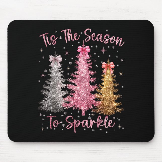 Tis The Season Sparkle Christmas Tree Xmas Women G Mouse Mat (Front)