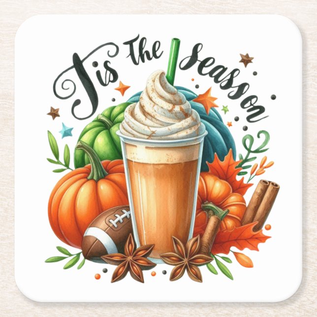 Tis the Season   Square Paper Coaster (Front)