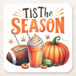 Tis the Season Square Paper Coaster