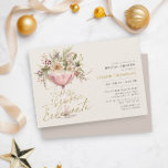 Tis the Season Taupe Winter Bridal Shower  Invitation<br><div class="desc">'Tis the season to celebrate is a chic winter bridal shower invitation, featuring sparkling rose wine glass adorned with winter greenery and berries and a header that reads "'Tis the season to celebrate" in an stylish script typography. Other colour combination available. If you need a piece that is not in...</div>